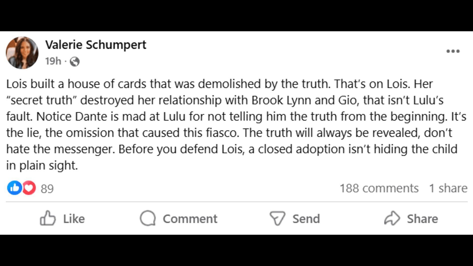 A Facebook post about Lois and Lulu (Image via Facebook)